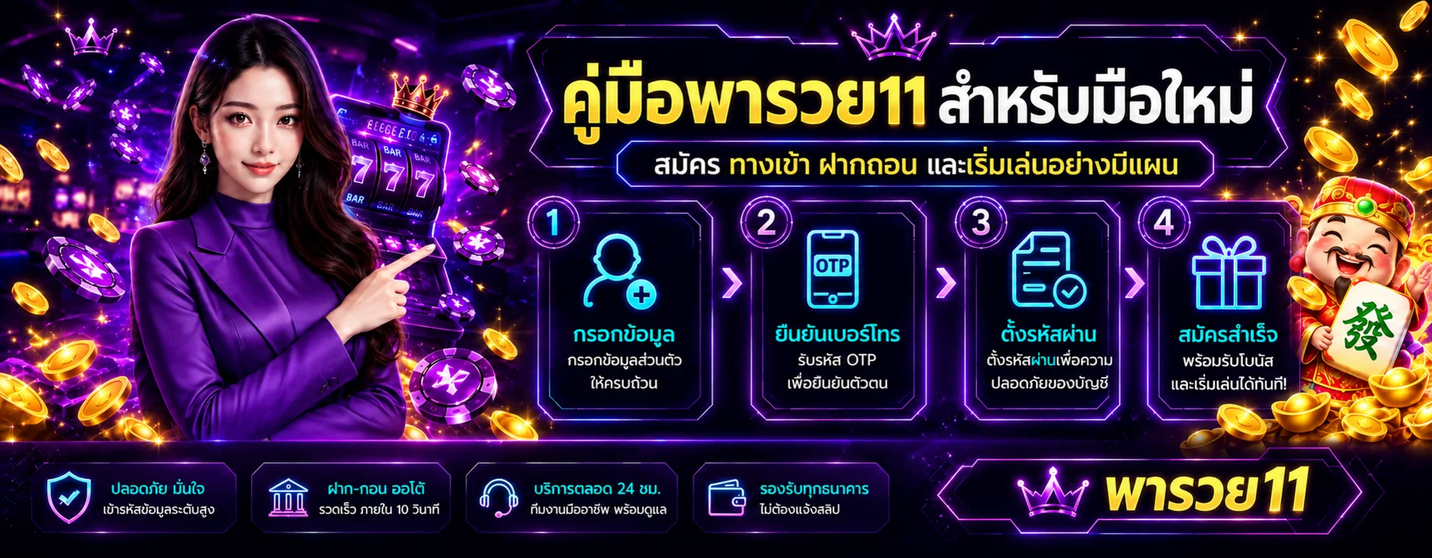 พารวย11 คู่มือมือใหม่ | สมัคร ทางเข้า ฝากถอน